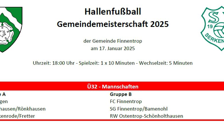 Gemeindepokal – Hallenturnier Senioren, Jugend, Ü32