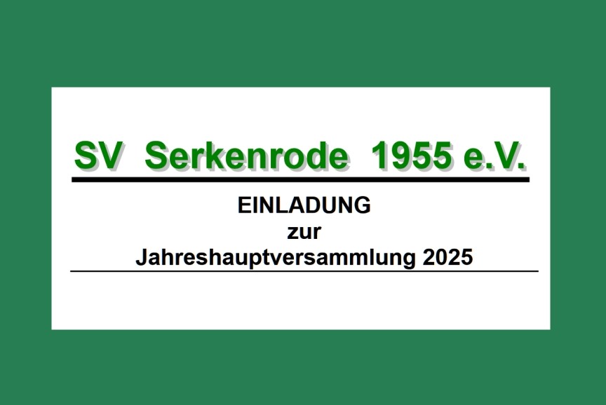 Einladung zur JHV am 15.02.25