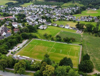 Sportplatzgrün Impressionen von Oben