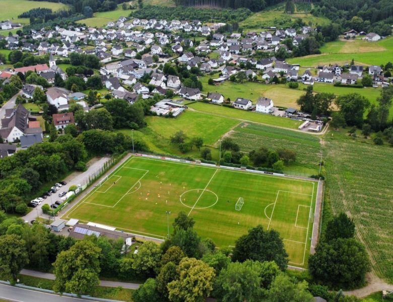 Sportplatzgrün Impressionen von Oben