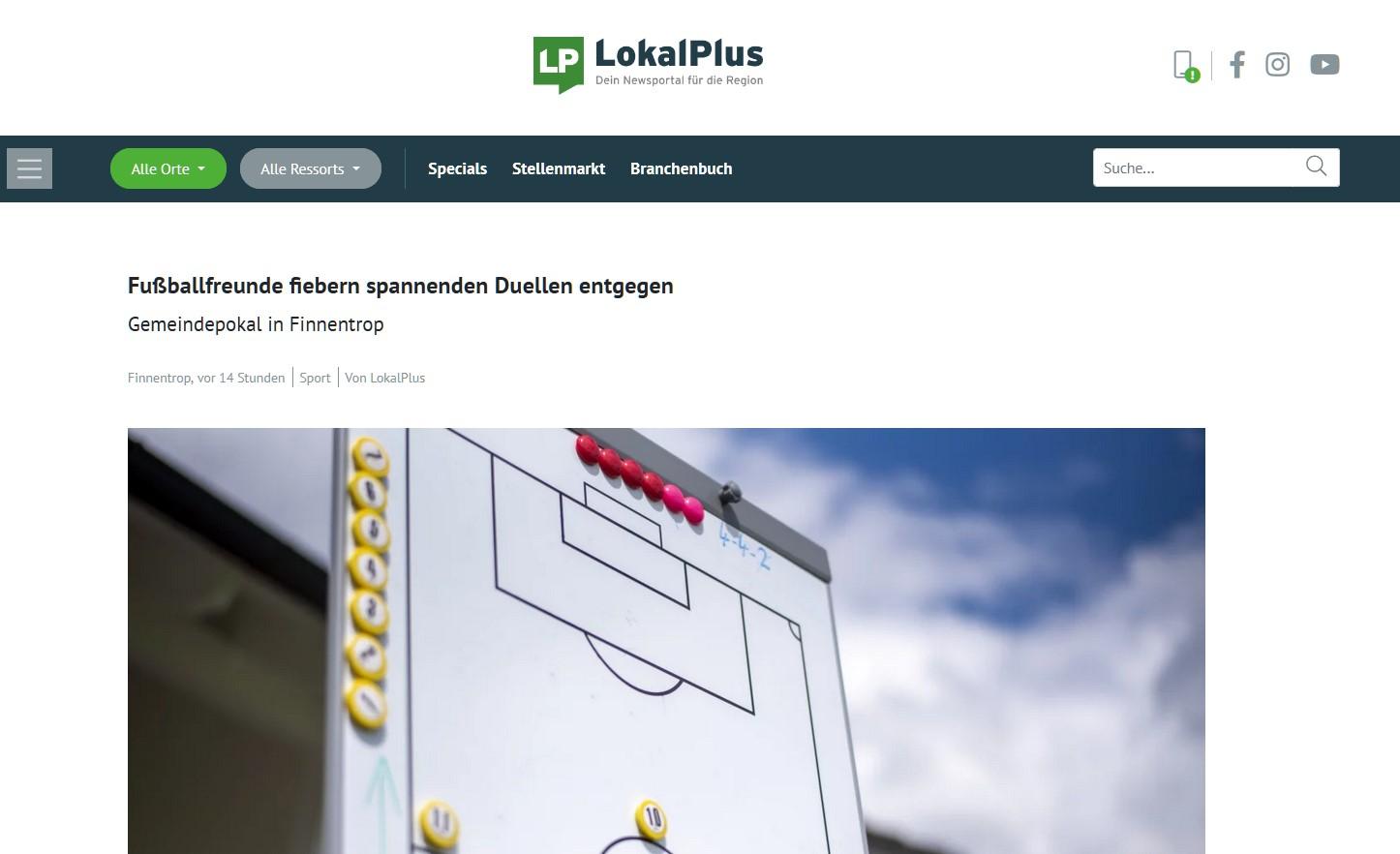 Lokalplus berichtet über Gemeindepokal