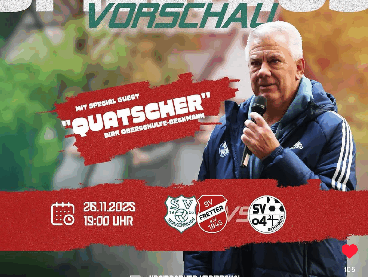 Krombacher Kreispokal Viertelfinale mit Special Guest